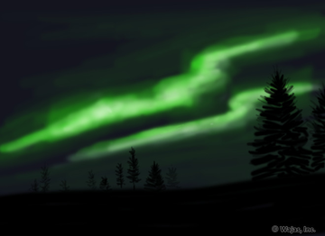 Green Aurora Lights Wallpaper - The Wajas Wiki