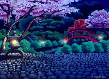 Japanese Garden Night Wallpaper - The Wajas Wiki