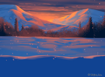 Snowscape Sunset Wallpaper - The Wajas Wiki